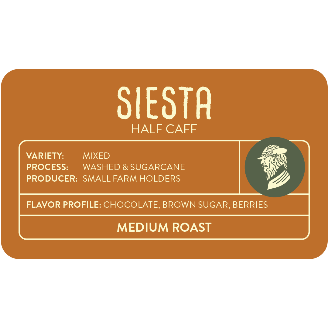 Siesta Blend - Half-Caff Medium Roast Coffee